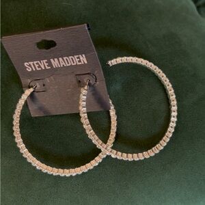 Steve Madden Silver Hoop Earrings